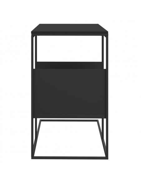 Tavolino Nero 55x36x59,5 cm Legno Multistrato