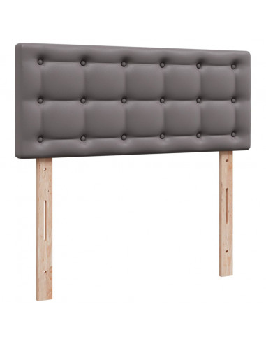 Giroletto a Molle con Materasso Grigio 120x190 cm in Similpelle