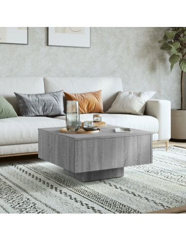 Tavolino Salotto Grigio Sonoma 60x60x31,5 cm Legno Multistrato