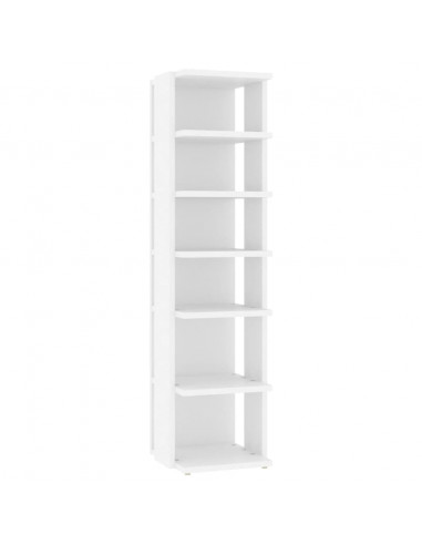 Scarpiere 2 pz Bianche 27,5x27x102 cm in Legno Multistrato