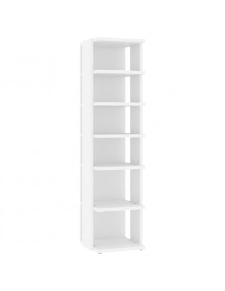 Scarpiere 2 pz Bianche 27,5x27x102 cm in Legno Multistrato