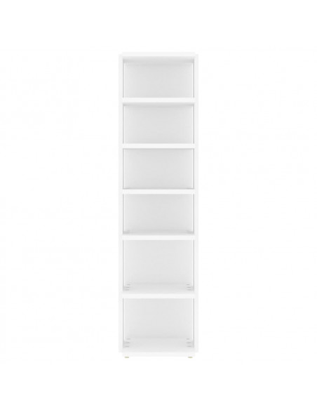 Scarpiere 2 pz Bianche 27,5x27x102 cm in Legno Multistrato