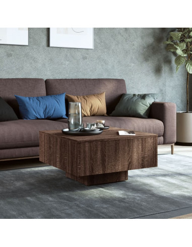 Tavolino Rovere Marrone 60x60x31,5 cm in Legno Multistrato