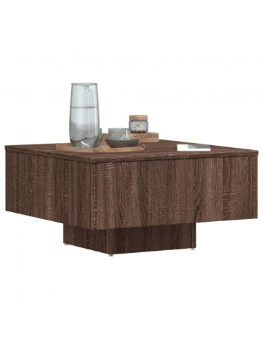 Tavolino Rovere Marrone 60x60x31,5 cm in Legno Multistrato