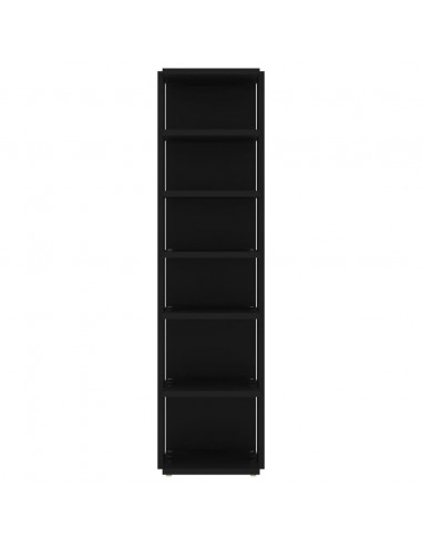 Scarpiera Nera 27,5x27x102 cm in Legno Multistrato