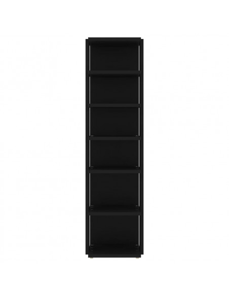 Scarpiera Nera 27,5x27x102 cm in Legno Multistrato