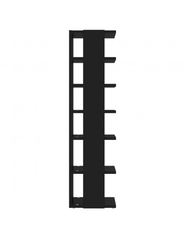 Scarpiera Nera 27,5x27x102 cm in Legno Multistrato
