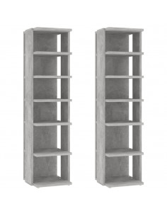 Scarpiere 2 pz Grigio Cemento 27,5x27x102 cm 2