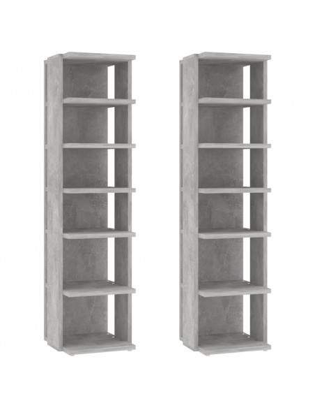 Scarpiere 2 pz Grigio Cemento 27,5x27x102 cm