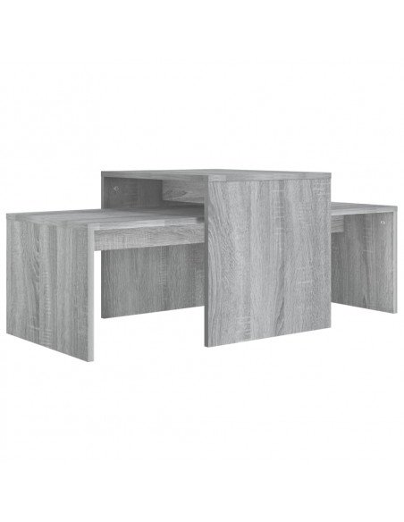 Set di Tavolini Grigio Sonoma 100x48x40 cm Legno Multistrato