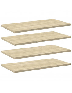 Ripiani per Libreria 4pz Rovere Sonoma 60x30x1,5cm Multistrato 2