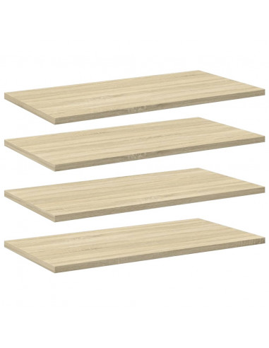 Ripiani per Libreria 4pz Rovere Sonoma 60x30x1,5cm Multistrato
