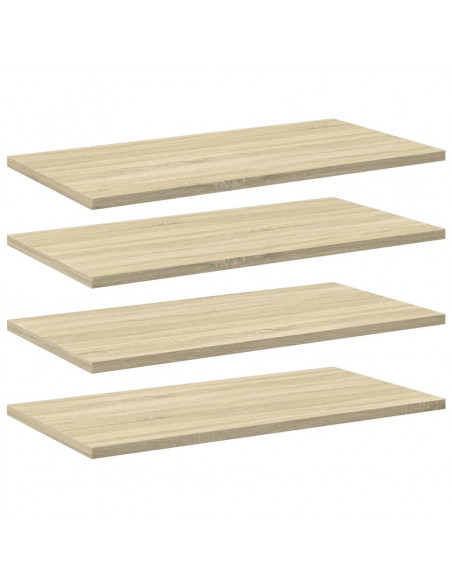 Ripiani per Libreria 4pz Rovere Sonoma 60x30x1,5cm Multistrato