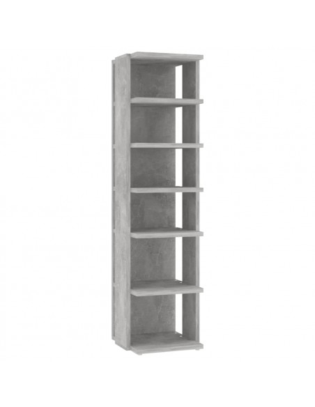 Scarpiera Grigio Cemento 27,5x27x102 cm in Legno Multistrato