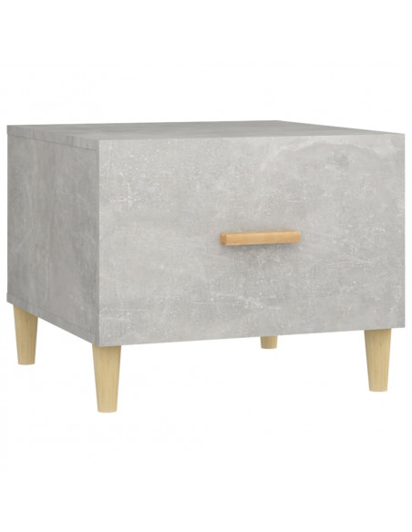 Tavolino Salotto Grigio Cemento 50x50x40 cm Legno Multistrato