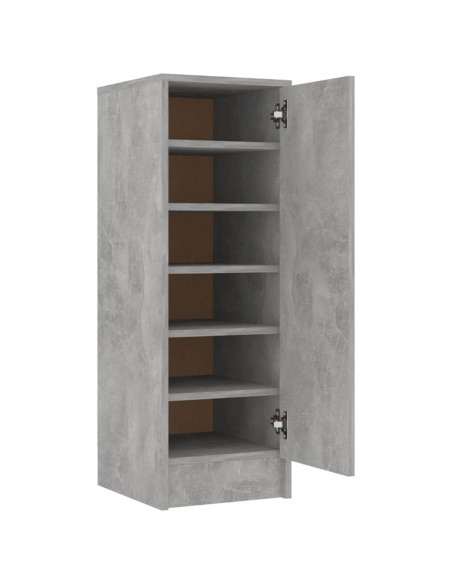 Scarpiera Grigio Cemento 32x35x92 cm in Truciolato