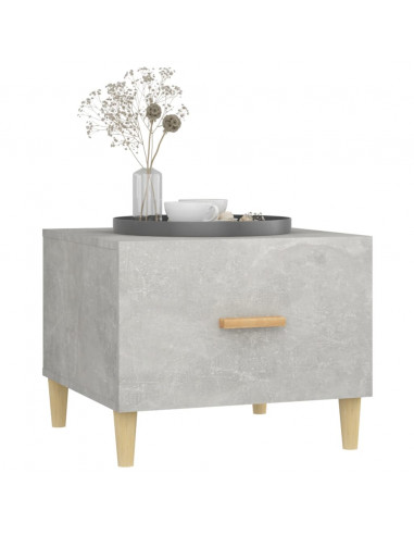 Tavolino Salotto Grigio Cemento 50x50x40 cm Legno Multistrato