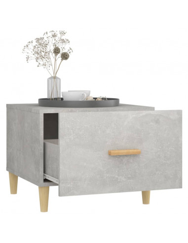 Tavolino Salotto Grigio Cemento 50x50x40 cm Legno Multistrato