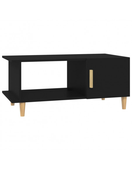Tavolino da Salotto Nero 90x50x40 cm in Legno Multistrato