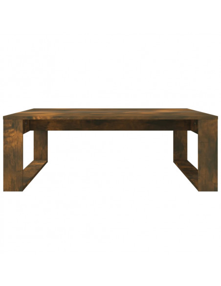 Tavolino da Salotto Rovere Fumo 100x100x35 cm Legno Multistrato