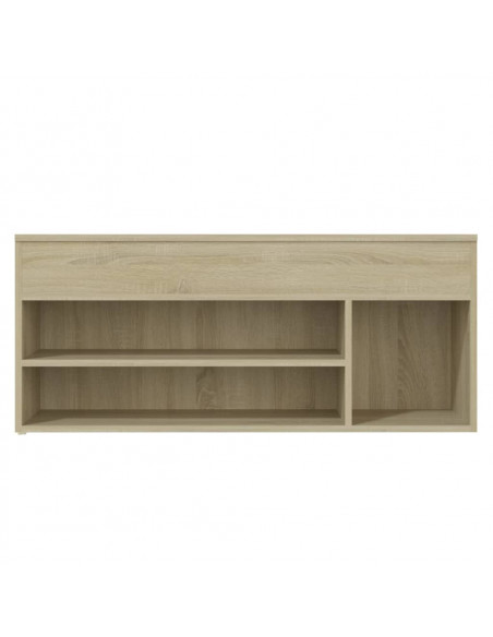 Panca Portascarpe Rovere Sonoma 105x30x45 cm in Truciolato
