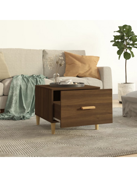 Tavolino da Salotto Rovere Marrone 50x50x40cm Legno Multistrato