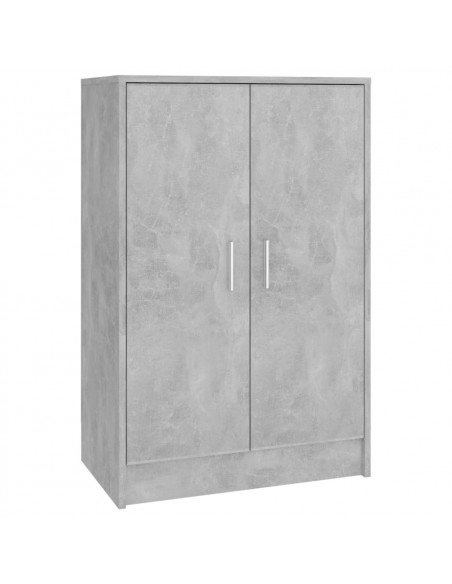Scarpiera Grigio Cemento 60x35x92 cm in Truciolato