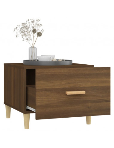 Tavolino da Salotto Rovere Marrone 50x50x40cm Legno Multistrato