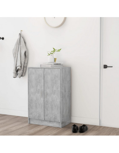 Scarpiera Grigio Cemento 60x35x92 cm in Truciolato