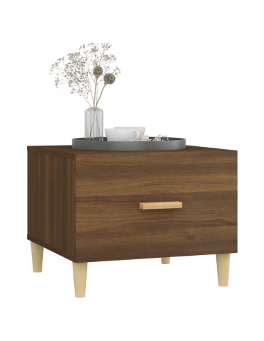 Tavolino da Salotto Rovere Marrone 50x50x40cm Legno Multistrato