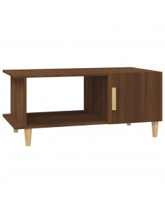 Tavolino da Salotto Rovere Marrone 90x50x40cm Legno Multistrato 2