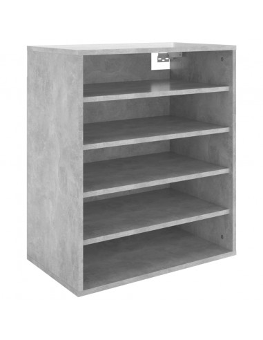 Scarpiera Grigio Cemento 60x35x70 cm in Truciolato