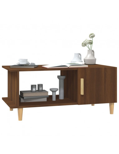 Tavolino da Salotto Rovere Marrone 90x50x40cm Legno Multistrato