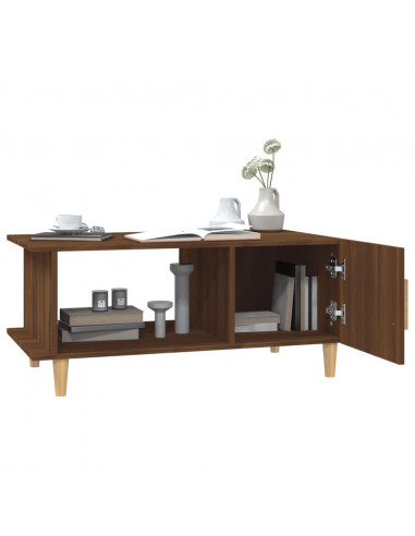 Tavolino da Salotto Rovere Marrone 90x50x40cm Legno Multistrato