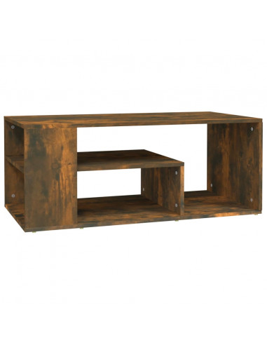 Tavolino da Salotto Rovere Fumo 100x50x40 cm Legno Multistrato