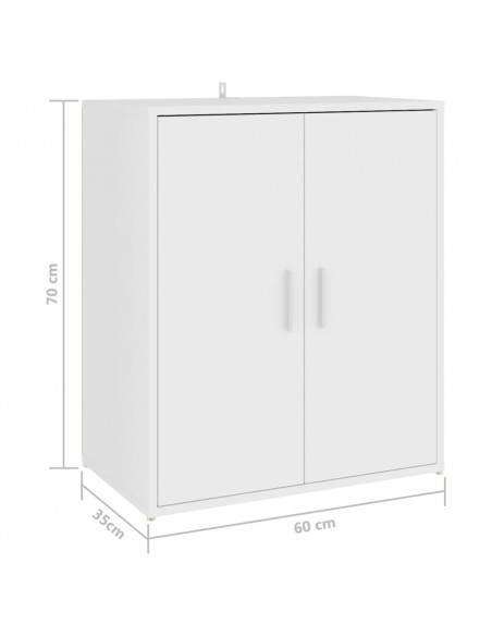 Scarpiera Bianca 60x35x70 cm in Truciolato