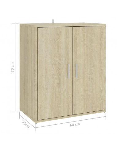 Scarpiera Rovere Sonoma 60x35x70 cm in Truciolato