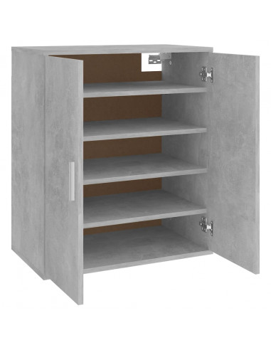 Scarpiera Grigio Cemento 60x35x70 cm in Truciolato