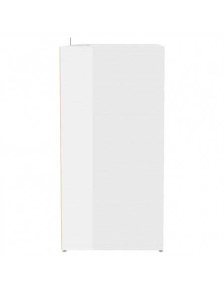 Scarpiera Bianco Lucido 60x35x70 cm in Truciolato