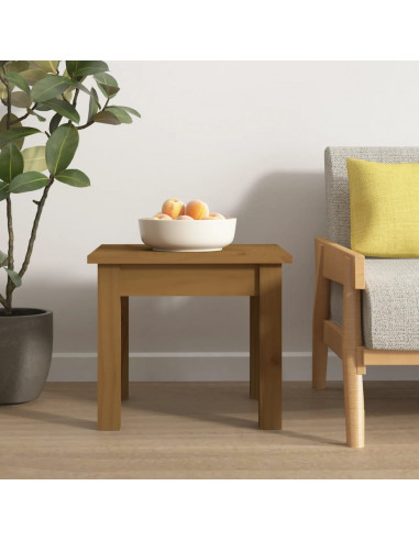 Tavolino da Salotto Miele 35x35x30 cm Legno Massello di Pino