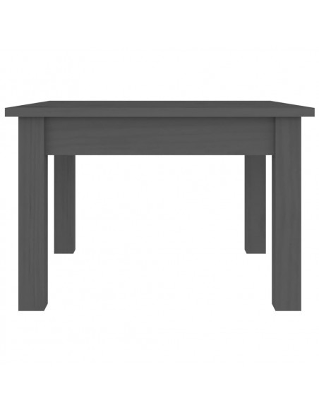 Tavolino da Salotto Grigio 45x45x30 cm Legno Massello di Pino