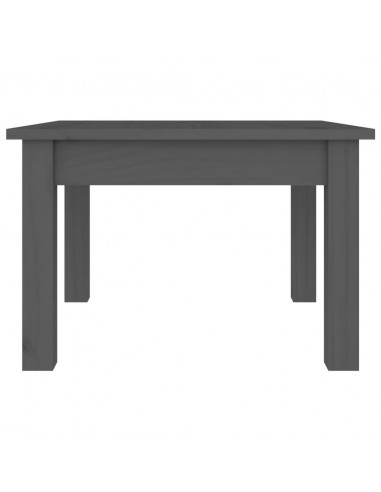 Tavolino da Salotto Grigio 45x45x30 cm Legno Massello di Pino
