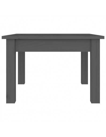 Tavolino da Salotto Grigio 45x45x30 cm Legno Massello di Pino