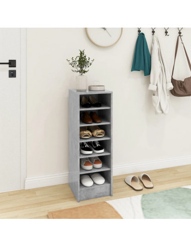 Scarpiera Grigio Cemento 31,5x35x90 cm in Truciolato