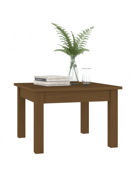 Tavolino da Salotto Miele 45x45x30 cm Legno Massello di Pino