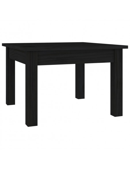 Tavolino da Salotto Nero 45x45x30 cm Legno Massello di Pino