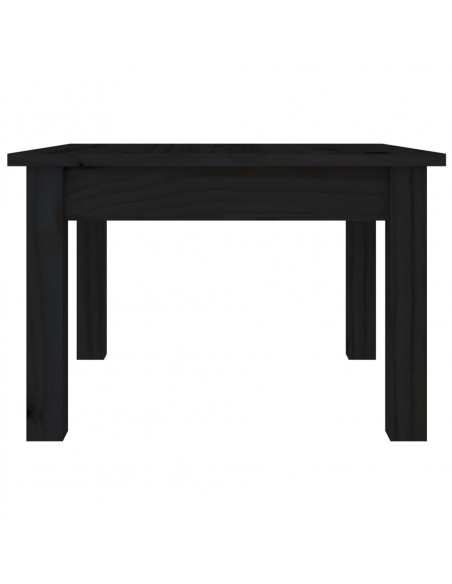 Tavolino da Salotto Nero 45x45x30 cm Legno Massello di Pino