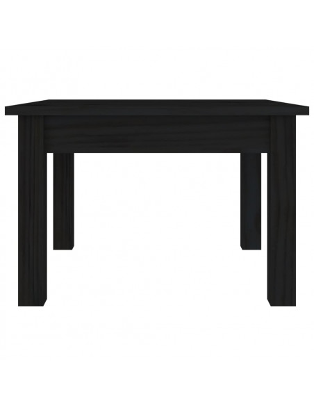 Tavolino da Salotto Nero 45x45x30 cm Legno Massello di Pino