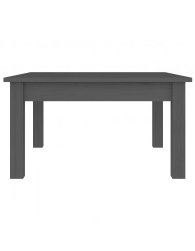 Tavolino da Salotto Grigio 55x55x30 cm Legno Massello di Pino