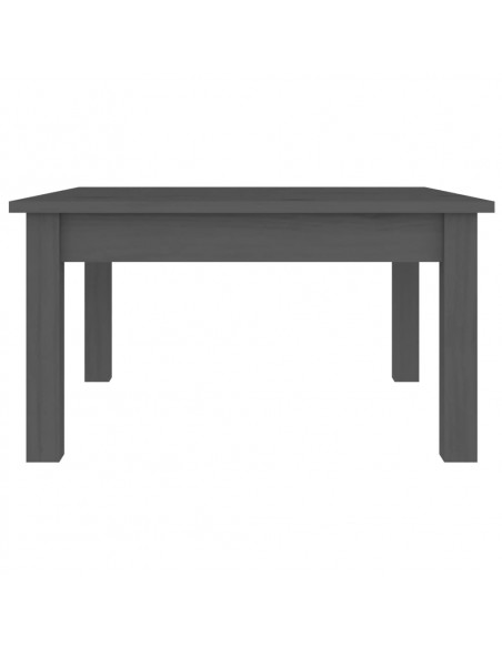 Tavolino da Salotto Grigio 55x55x30 cm Legno Massello di Pino